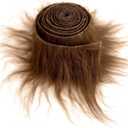 Lusofie Shaggy Plush Faux Fur Fabric Precut Strips 2x60inch Light Coffee Fur Fluffy Fuzzy Craft Fur for Gnomes Beard Santa Claus Hair Dwarf Cosplay Costume DIY Craft Christmas Decoration