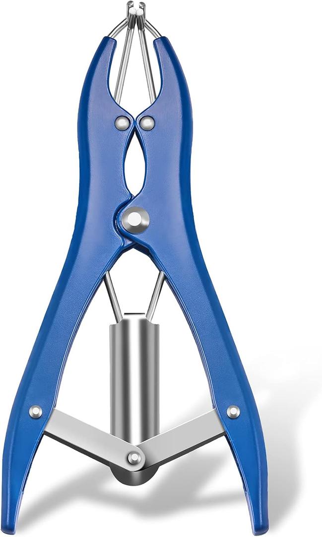 Minatee Balloon Expander Pliers Balloon Stuffing Tool Blue Stainless Steel Balloon Stretcher Sequin Filling Pliers for Filling Balloon Sequins Petals Home Party Activities(Simple Style)