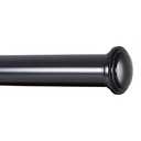 Ivilon Window Curtain Rod Decorative End Cap Design, 1 Inch Rod, 28 to 48 Inch. Black