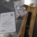 GarveeHome Multifunctional Wooden Dresser for Bedroom, 43.3 in H 2 Door Wardrobe Armoire Closet with 4 Drawers and Hanging Rod, Low Storage Cabinet for Hanging Cloth, White and Brown