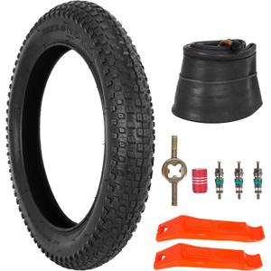 76-305 16X3.0 Fat Tire E-Bike Tires - Heavy Duty 16 Inch 16X3 Bike Tire and Tube Set for Electric Bike Scooter - Non-Foldable - Off-Road All-Terrain Tread - 2 Pack