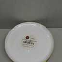 [30 Pack 10.7''] White Plastic Party Plates With Gold Rim Edge Collection Premium heavyweight Elegant Disposable Tableware Dishes