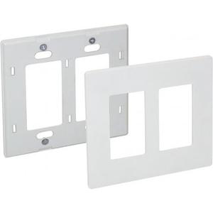 4 Pack OPS262-W 2-G Screwless Wall Plate - White