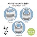8-Pack Organic Baby Bibs for Boys, Girls - Soft Cotton Drooling and Teething Bibs for Baby Girl & Boy, Extra Absorbent, Easy To Clean & Put On for Toddler, Newborn, Infant 0-24 Months(Grayscale)