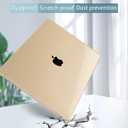 Mektron for MacBook Air 13 Inch Case 2022, 2021-2018 Release A2337 M1 A2179 A1932, Clear Plastic Hard Shell Cover with 13.3" Retina Display Touch ID, Clear Peach Fuzz