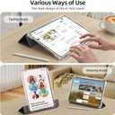 kenke Hybrid Case for iPad (A16) 11 Inch 2025, iPad 10th Generation Case 10.9 Inch 2022 with Pencil Holder, Detachable Cover with Clear Hard Back Shell, Auto Sleep/Wake, Black