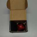 Round Ball Shift Knob 5 6 Speed Carbon Fiber Gear Shifter Knob for Manual Automatic Vehicles with Adapters M12x1.25 M8x1.25, M10x1.25, M10x1.5 (Red)