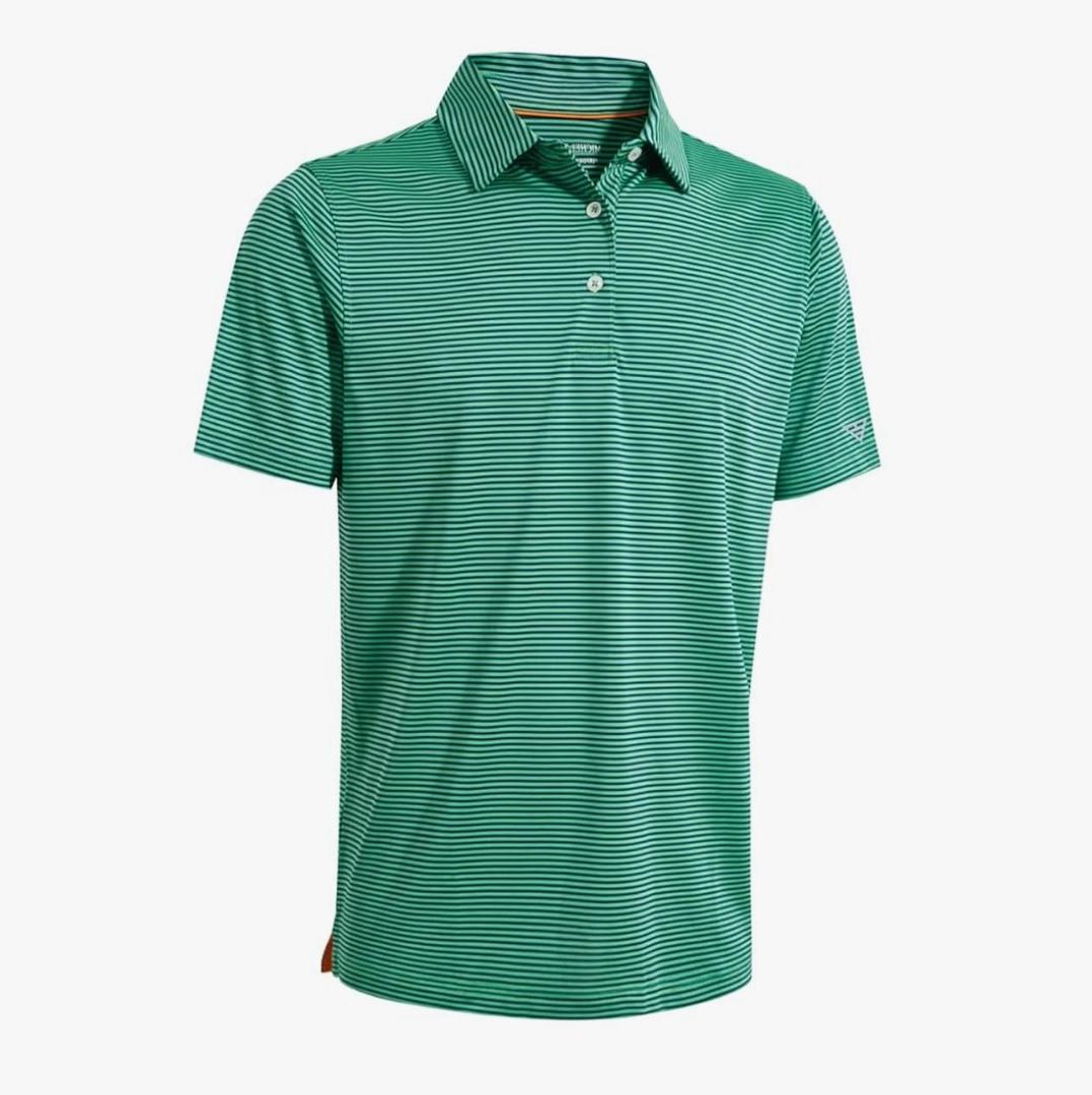 Golf Shirts for Men Dry Fit Short Sleeve Print Performance Moisture Wicking Polo Shirt Size M