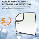 Left Side Mirror Compatible with Ford F150 Mirror Glass Replacement Power Heated Towing Mirrors Left Side with Blind Spot FL3Z17K707A 2015-2021
