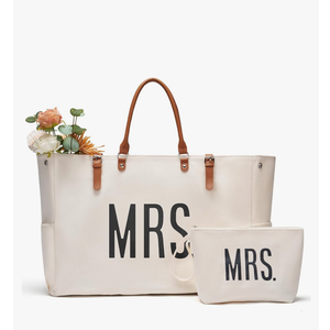 AW BRIDAL Monogram Canvas Tote Bag for Chrismas, Bridal Shower, Retirement, Birthday Gifts for Women Mom Wife Sister Friends
22×6×15 inch