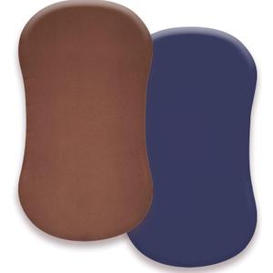 AMROSE Heavenly Soft Microfiber Bassinet Sheets, Fit for Halo Bassinest Swivel Sleeper, 2 Pack Hourglass Bassinet Mattress Sheet Set for Boys, Navy Blue & Brown