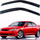KPY Rain Guards Fit for 2001-2005 Honda Civic Coupe, Out-Channel Window Visors Vent Wind Deflectors 2PC, Car Accessories for 01-05 Civic Coupe (Coupe Only)