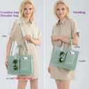 ZHMO Canvas Tote Bag for Women,Women's Bags Crossbody Bags Work Laptop Tote Bag Large Handbags Purse for Travel Nurse Teacher