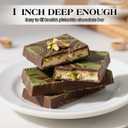 2 x 1 Inch Chocolate Bar Mold Deep Dubai Stuffed Chocolate Molds Silicone Large Break Apart Candy Molds (2 Pcs) (Mix)