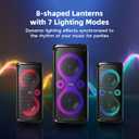 Karaoke Machine for Adults with 2 Wireless UHF Microphones, Dual 6.5" PA System for Party with Disco LED Lights, Portable Bluetooth Speakers & Kids, Supports for TF Card/USB, AUX in, FM, REC,TWS