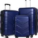 Luggage Sets 3 Piece with Spinner Wheel, Hardside Suitcase Set with TSA Lock, Expandable Lightweight Travel Luggage for Men and Women, Blue