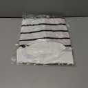 Fiesow Womens Summer Cap Sleeve Half Zip Striped Cropped T Shirts Casual Color Block Collared V Neck Loose Pullover Tops (Medium)