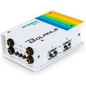 Bolanle Passive Dual Channel DI/LI Box Direct Box Line Isolator, Stereo/Mono Switch for Guitar Bass Keyboard, 1/4 Input XLR Balanced Output, 15dB PAD, GND Lift, THRU Output for Studio Stage Live