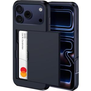 harusaki   iPhone 17 Pro Max Wallet Case with Hidden Card Slot - Wireless Charging Compatible iPhone 17 Pro Max Case with Card Holder for Men and Women (Black)