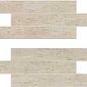 Peel and Stick Backsplash, 20-Sheet Peel and Stick Wall Tiles 13.5" x 5.8" PVC Subway Tile Stick on Backsplash for Kitchen Fireplace (Beige Sandstone Texture)