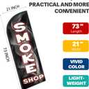 Smoke Feather Flag for Business Advertising 6 FT Swooper Flag for Storefronts Retailers Shops Food Trucks Events and Fairs (Flagpole Not Included)