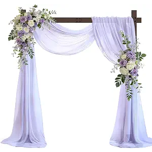 Kusamue Square Wooden Wedding Arch Frame 7.48 FT Square Wood Arch Wedding Arbor Backdrop Stand for Ceremony Party Proposal Scene Garden Beach Forest Rustic Boho Decoration(7.48ft)