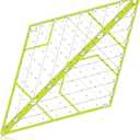 Kanayu 60 Degree Diamond Ruler Acrylic Patch Templates 60 Degree Triangle Ruler for Quilting Sewing Piecing