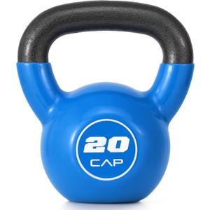 CAP Vinyl Coated Cast Iron Kettlebell, 20 LB Home Gym Weight