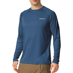 Baleaf Men's Sun Protection Shirts UV SPF UPF 50+ Long Sleeve Rash Guard Fishing Running Quick Dry Lightweight L
