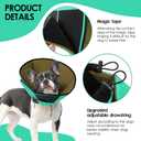 Soft Dog Cone for Large Dogs, Cone for Dogs to Stop Licking, Breathable Pet Surgery Collar Cone for Extra-Large Pets, Green XL