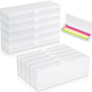 Yexiya 30 Pack Pencil Box Clear Plastic Pencil Case Bulk 7.2 x 2.4 x 0.9 Inches Pen Storage with Hinged Lid Stackable for Pens Crayons School Office Supplies Organization