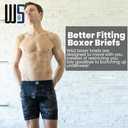 Warriors & Scholars Chafe Safe Pouch Modal Boxer Briefs For Men, Ultra Soft, Moisture-Wicking, Buldge Enhancing Underwear (S)