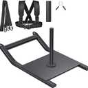 Kipika Weight Sled, Workout Sled, Fitness Strength Training Sled, Speed Training Sled for Athletic Exercise, Speed Improvement, Easily Through Obstacles, Suitable for 1" & 2" Weight Plate (Black)