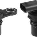 Motoforti Camshaft Position Sensor, for Chrysler 200 2011-2013, ABS, No.5033308AB, Black, 2 Pcs