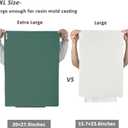 Sapid Extra Large Silicone Sheet for Crafts, Thick Silicone Jewelry Casting Mats, Nonstick Nonslip Silicon Mat for Epoxy Resin, Art Painting, Heat- Resistance Counter Mat (20"27.9", Dark Green)