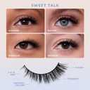 Velour Effortless Self Adhesive Eyelashes (2-Pack) Smitten + Sweet Talk, Reusable Pre Glued Strip Lashes, No Trim Needed Lash Strips, Press On Eyelashes No Glue Needed, Lightweight Adhesive Strips