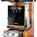 VEVOR Fully Automatic Cup Sealing Machine, 500-650 Cups/H, Cup Sealer Machine for 190 mm Tall & 90/95 mm Cup, Electric Tea Sealer with Digital Control LCD Panel for Bubble Milk Tea Coffee, Gold (3 Ring)