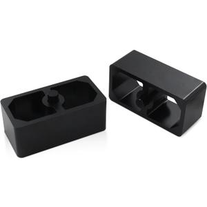 2 Inch Universal Billet Aluminum Leaf Spring Lowering Block Kit for Ride Height Adjustment 2 Pack Black