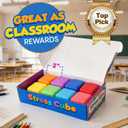 Squishy Fidget Toys for Kids, 8Pcs Dough Stress Cube for Stress Relief, Pull Stretch Sensory Squeeze Toys, Classroom Prize Box Toys,Slow Rising Stress Balls, Party Favors for Kids Adults