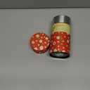 NOREN Japanese Tea Canister Tin (Yuzen Washi Paper), 3.5oz Size Made in JAPAN with Includes Inner Lid of Airtight Damp-Proof/Kitchen Jar for Loose Leaf Coffee Tea Spice and More (Plum/Red)