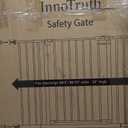 InnoTruth 29.540.75" Baby Gate for Stairs, 30" Tall Dog Gates for Doorways & Hallways, Safety Gate for Kids & Pets, Pressure-Mounted Walk-Through with Dual Lock & 2-Way Swing, Black