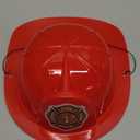 Firefighter Helmet Costume Accessory for Adults - Red Plastic Fire Chief Hat for Halloween Party or Fireman Outfit (One Size)