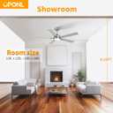 Ceiling Fans with Lights, 52 Inch Nickel Modern Ceiling Fan with Light and Remote Control, DC Reversible Motor, Noiseless, Dual Fan Blades, 6CCT, Fans for Bedroom, Living Room, Indoor and Outdoor Use