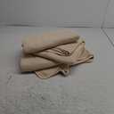 POLYTE Microfiber Oversize Quick Dry Lint Free Bath Towel, 60 x 30 in, 4 Pack (Waffle Weave) (Light Beige)