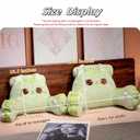 Cute Kitty Rest Reading Pillow for Adults, Kawaii Soft Lumbar Pillows Rest Cushion with Washable Cover for Sitting in Bed, Relaxing, Watching TV, Gaming