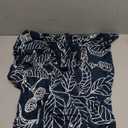 Armless Accent Slipper Chair Cover Slipcover,Stretch Spandex Removable Leaves Printed Non-Slip Silp Cover for Accent Chair Without Arms Furniture Protector for Living Dining Room(Blue, 1)