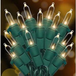 Warm Yellow Soft Twinkle Lights, 25.3ft 70LED Waterproof Christmas Tree String Lights Indoor with Green Wire,Connectable Mini Light Xmas Light for Outdoor Home,Festival,Party,Holiday Decor