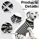 LeleTail Dog Recovery Suit Female Spay, Soft Dog Surgery Suit for Male Neuter, Anti-Lick Wounds Cone Alternatives, Pet Onesie Bodysuit for Pet Abdominal Wound After Surgery Protect, Black 2XL