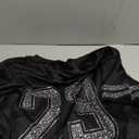 WDIRARA Women's Rhinestone Jersey Shirts Number Graphic V Neck Half Sleeve Loose Tops Streetwear (Large, Black)