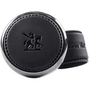 [Leather Power Knob] BLACKSUIT can be Mounted on All Models Vehicle Handle Spinner Power Handle Spinner Handle Car Accessories Luxury Hi-Quality Power Handle Steering Wheel Spinner Knob (Black)